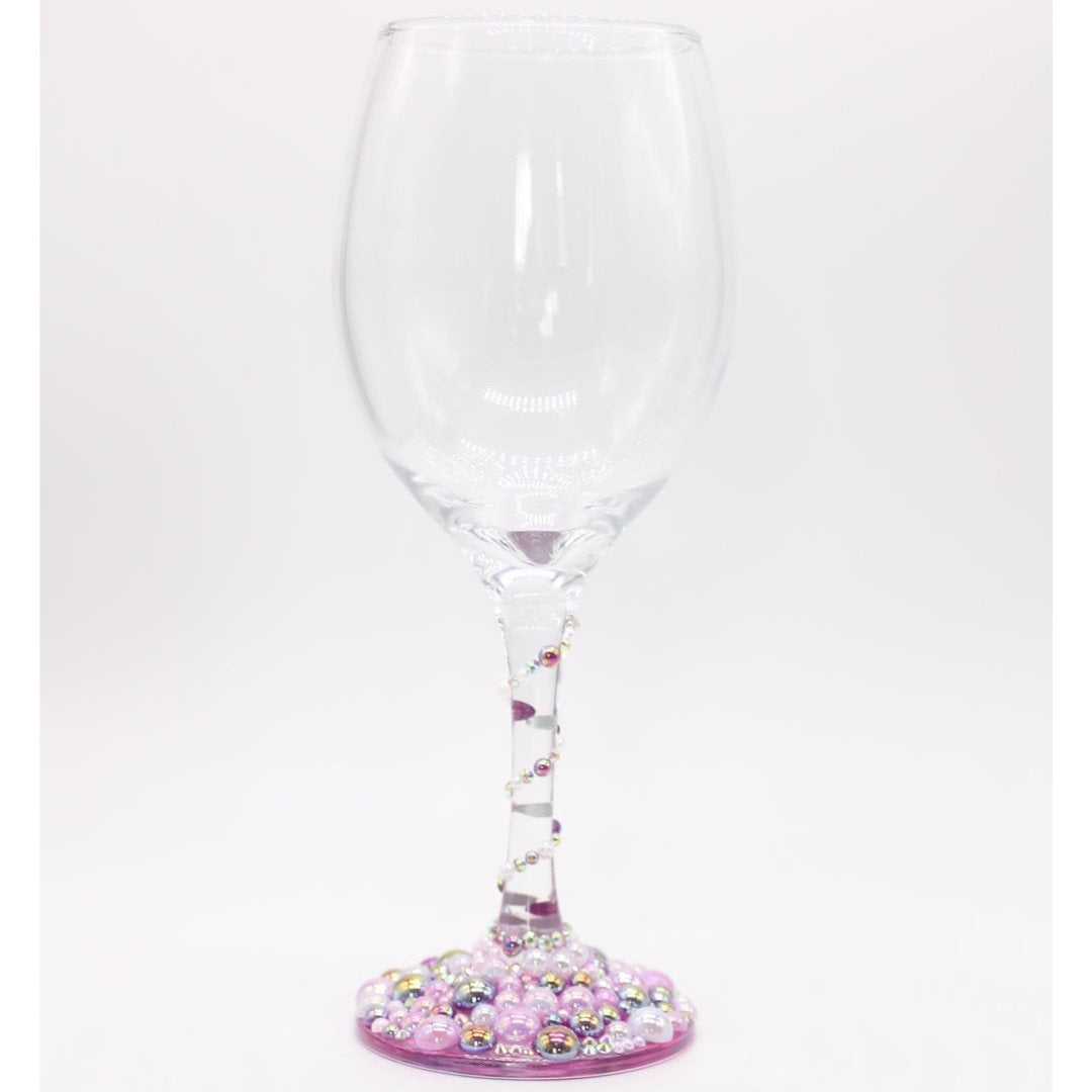 Purple Berries Wineglass