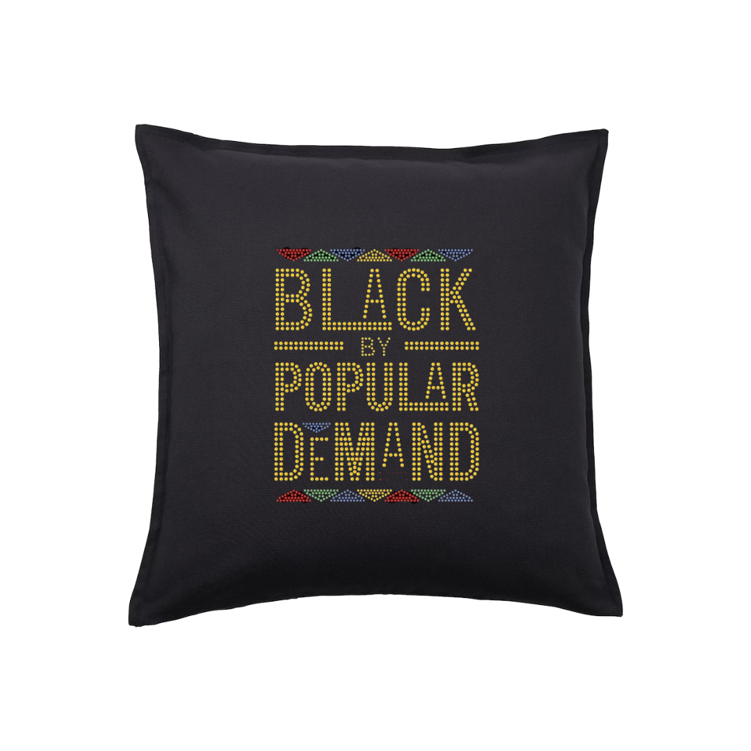 Black themed Bling cushion covers