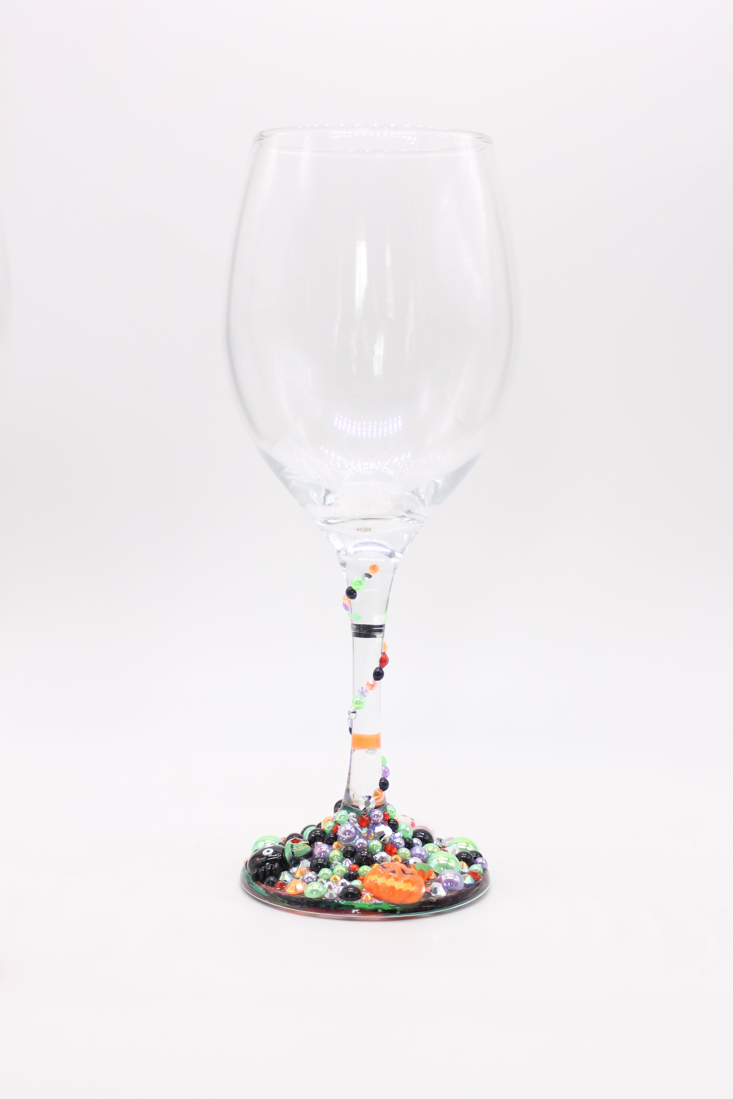 Halloween Bling Wine Glass