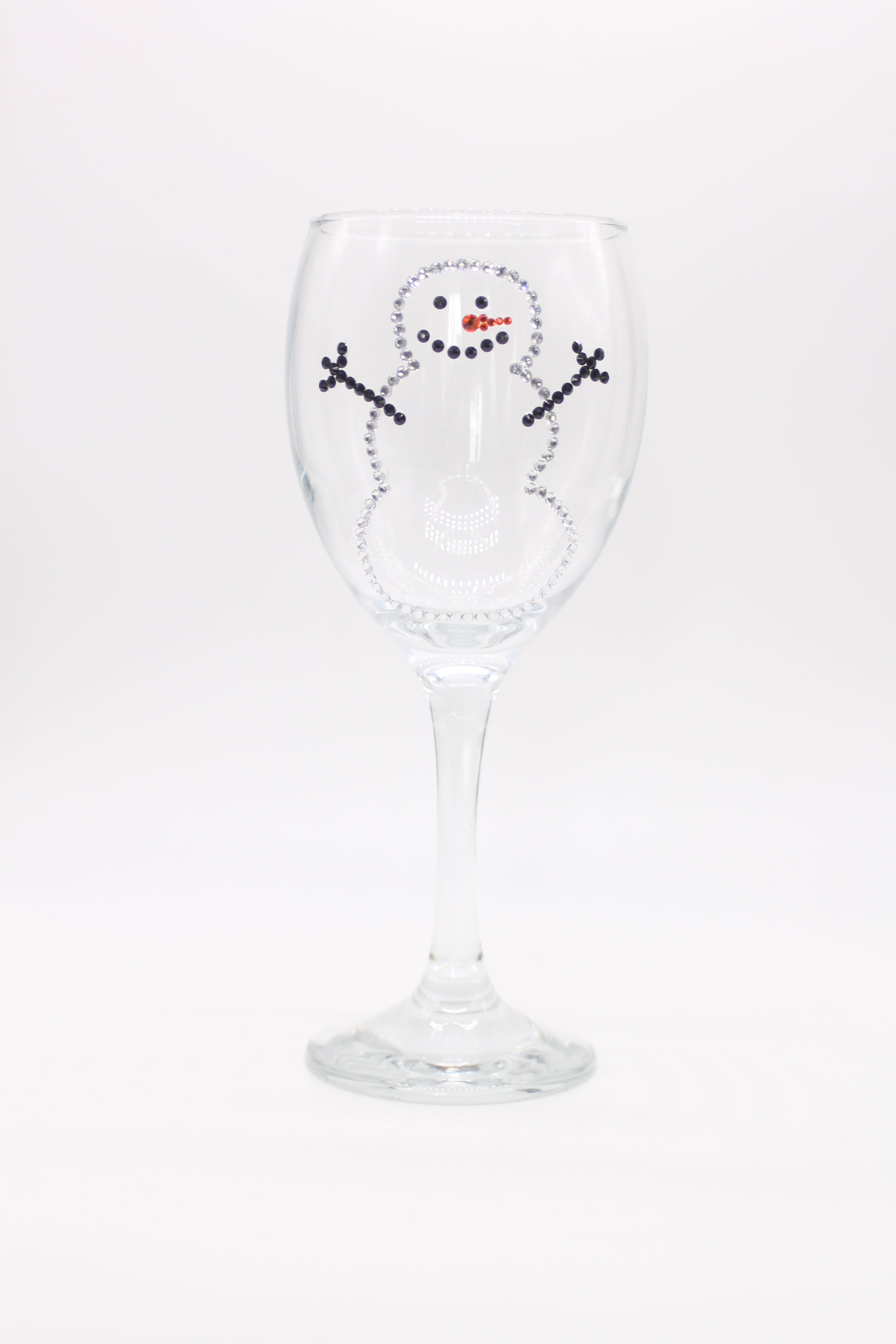 Snowman Bling Wine Glasses (pair)