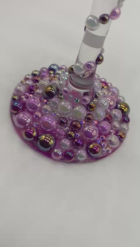Purple Berries Wineglass